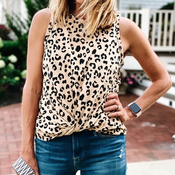 J.Crew Leopard Tank